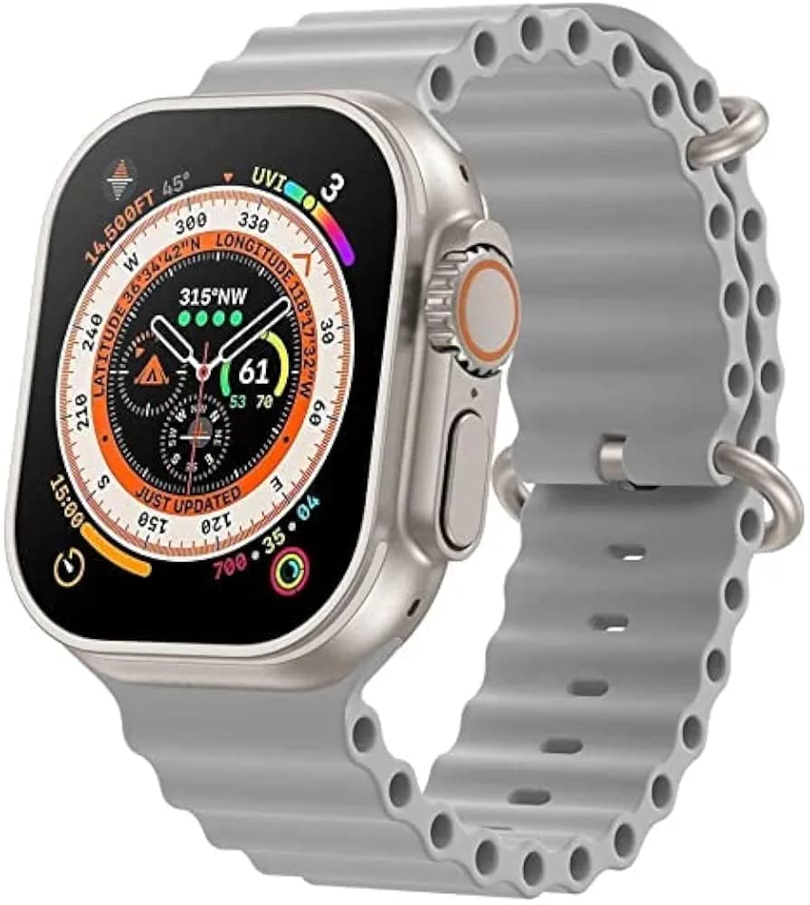 Nick Jones T800 Series 8 Ultra Smart Watch HD 1.99 Inch Display Smart Watch Bluetooth Calling Smart Watch with Wireless Charging, Sports Mode, Health Mode SpO2 & Sleep Monitoring (Grey)