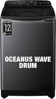 Haier 9 Kg 5 Star Fully Automatic Top Load Washing Machine (2023 Model, HSW90-678ES8, Oceanus Wave Drum,Dark Jade Silver)