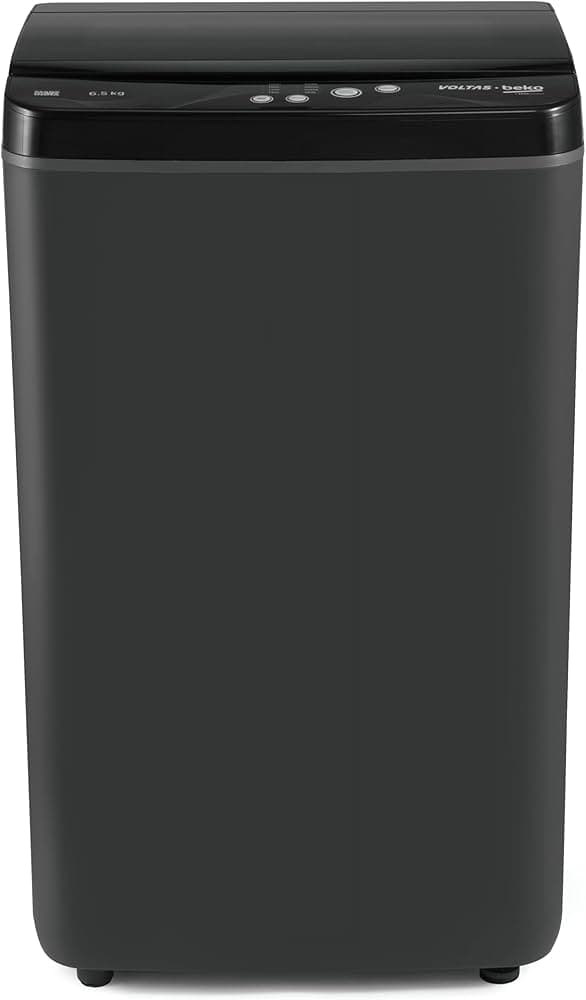 Voltas Beko, A Tata Product 6.5 Kg Fully-Automatic Top Loading Washing Machine with Dual Waterfall (WTL6504UEA/DPBPOA, Dark Grey)