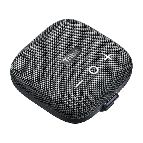 Tribit StormBox Micro 2 Portable Speaker: 90dB Loud Sound Deep Bass IP67 Waterproof Small Speaker Built-in Strap, 12H Playtime Long Battery Powerbank for Outdoor Camping Biking, 120ft Bluetooth Range