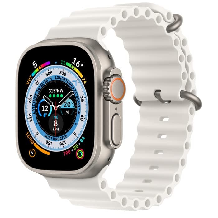 2&CO Smartwatch S8 Ultra 49MM with 2.05" HD Display, Ocean Band, Sports Health, Bluetooth Calling, Wireless Charging, with Warranty (White)