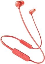 JBL Tune 115BT by Harman Wireless Bluetooth in Ear Neckband Headphones with Mic (Coral)
