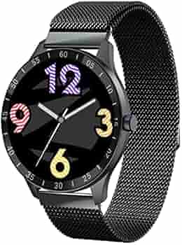 ZEBRONICS Zeb- FIT3220CH Smart Fitness Watch with Full Touch TFT Round Display, Metal Body, -Day Data Storage, SpO2, BP & Heart Rate Monitor, IP68 Water Resistant (Metallic Black Strap), 33