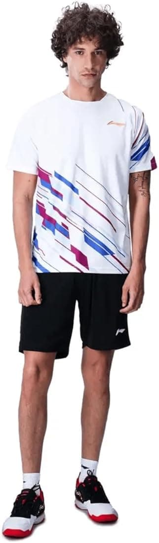 Li-Ning ATSUA43 Men's Round-Neck Badminton T-Shirt, Lightweight, Quick-Dry, Breathable