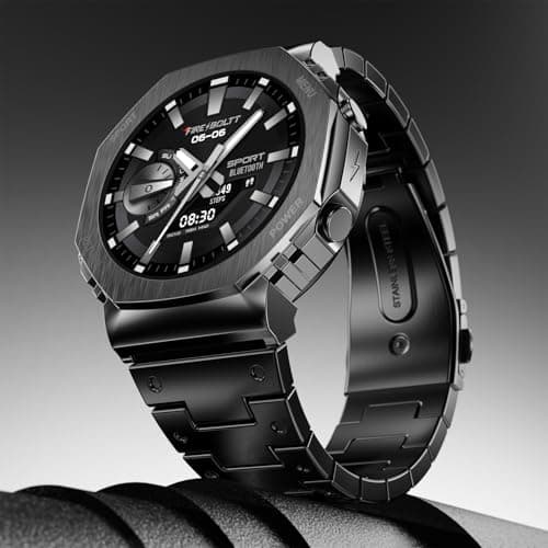 Fire-Boltt Obsidian 33.5mm (1.32 inch) AMOLED Display, Stainless Steel Design, 466 * 466 px Resolution, Bluetooth Calling, Multiple Sports Modes, Heal...