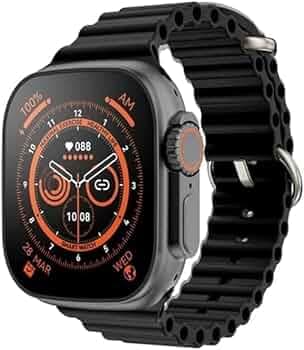 UGMA PRODUCTS S8 Ultra Smart Watch with 4G SIM Card, App Store Working, Google Maps, (T800 Ultra Bluetooth Calling Smart Watch, Black)