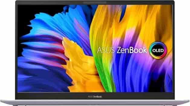 ASUS ZenBook 13 OLED (2021) Intel Core i7-1165G7 11th Gen 13.3" (33.78 cms) FHD Thin and Light Laptop (16GB/1TB SSD/Windows 10/Office 2019/Intel Iris Xᵉ Graphics/Lilac Mist/1.14 kg), UX325EA-KG701WS