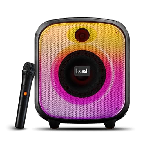 boAt Newly Launched PartyPal 63 Pro Bluetooth Speaker with 30 W Signature Sound, Customizable RGB LEDs, Wireless Mic, Upto 8 hrs Playback, BTv5.3, TWS...