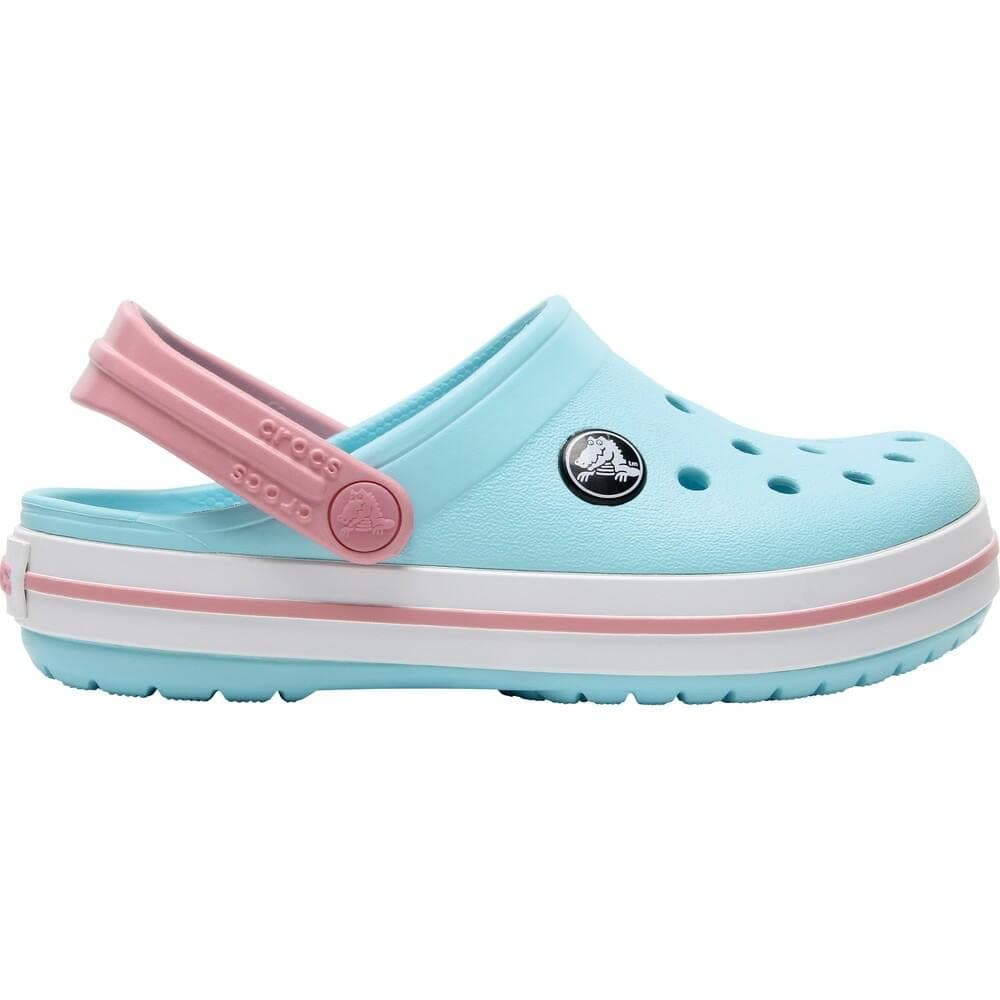 Crocs Unisex Kids Crocband Clog K IBlu/WHI Ice Blue/White 3 UK (J3) (207006-4S3)