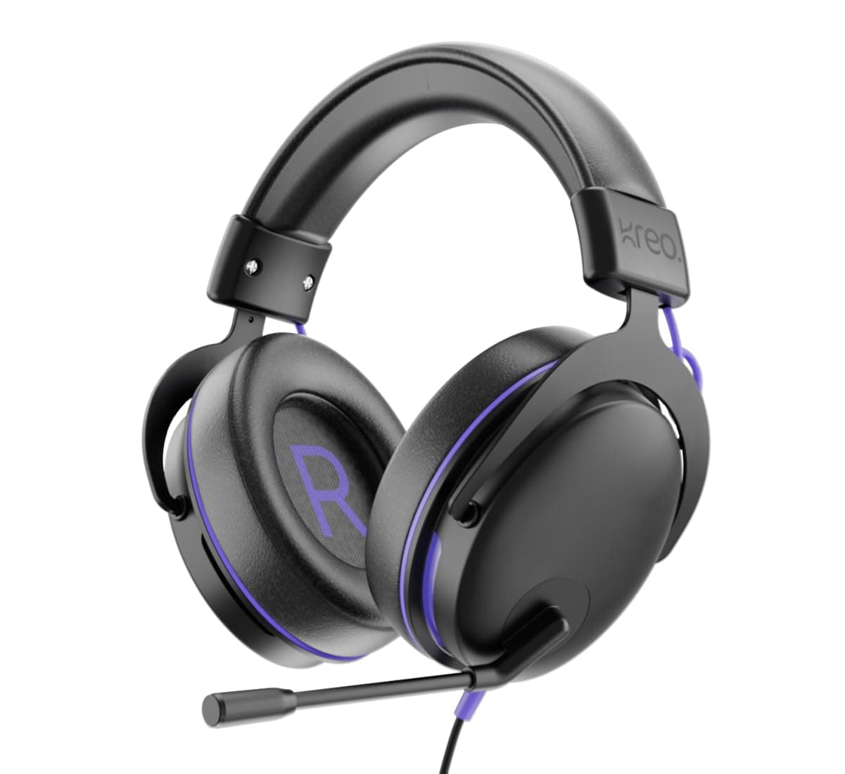 Kreo Beluga V2 Wired Gaming Headset, 53mm Graphene Drivers, Dual Chamber, Flip-to-Mute Mic, Memory Foam Earpads, Lightweight Aluminum Build, PC, PS4, ...