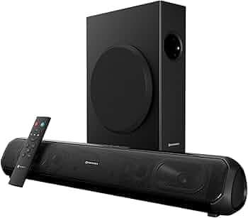 Portronics Pure Sound Pro X 80W Bluetooth Soundbar with Wired Subwoofer for Deep Bass, 2.1 Channel Home Theatre, HD Sound,3EQ Modes, BT 5.3V,HDMI,AUX ...