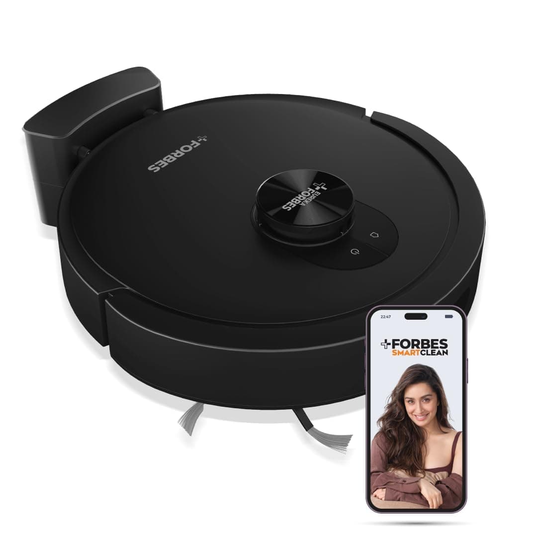 Eureka Forbes SmartClean Home Mapping Turbo, 7000Pa HyperSuction Robotic Vacuum Cleaner | LiDAR 3.0 & Quick Home Mapping | Wet Mopping | 3-Hour Run Ti...