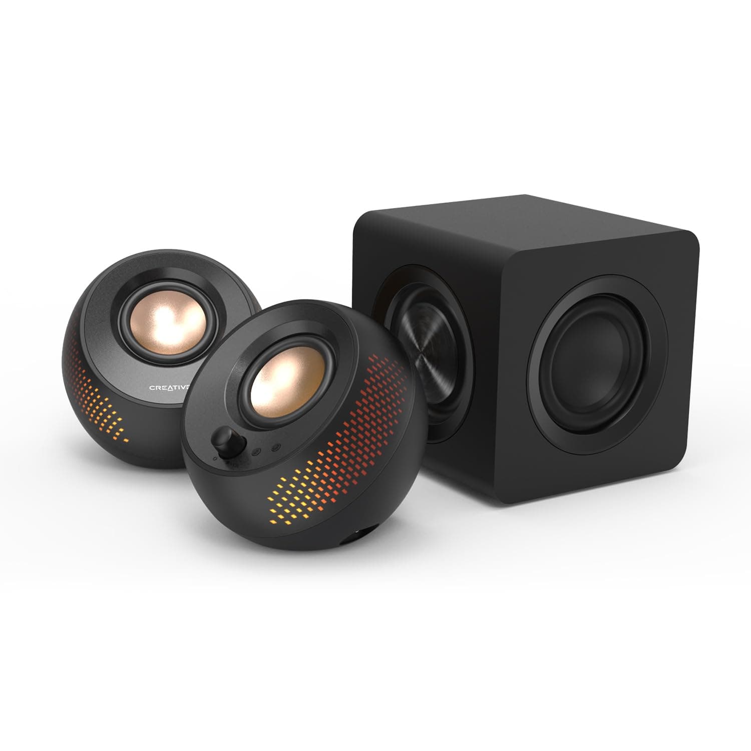 Creative Pebble X Plus 2.1 USB-C Computer Speakers with Subwoofer and Customizable RGB Lighting, Bluetooth 5.3, USB Audio, Up to 15W RMS Power for PC ...