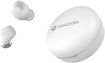 Motorola MOTO BUDS 250 - True Wireless Bluetooth Earbuds with Microphone and Wireless Charging Case - IPX5 Water Resistant, Smart Touch-Control, Light...
