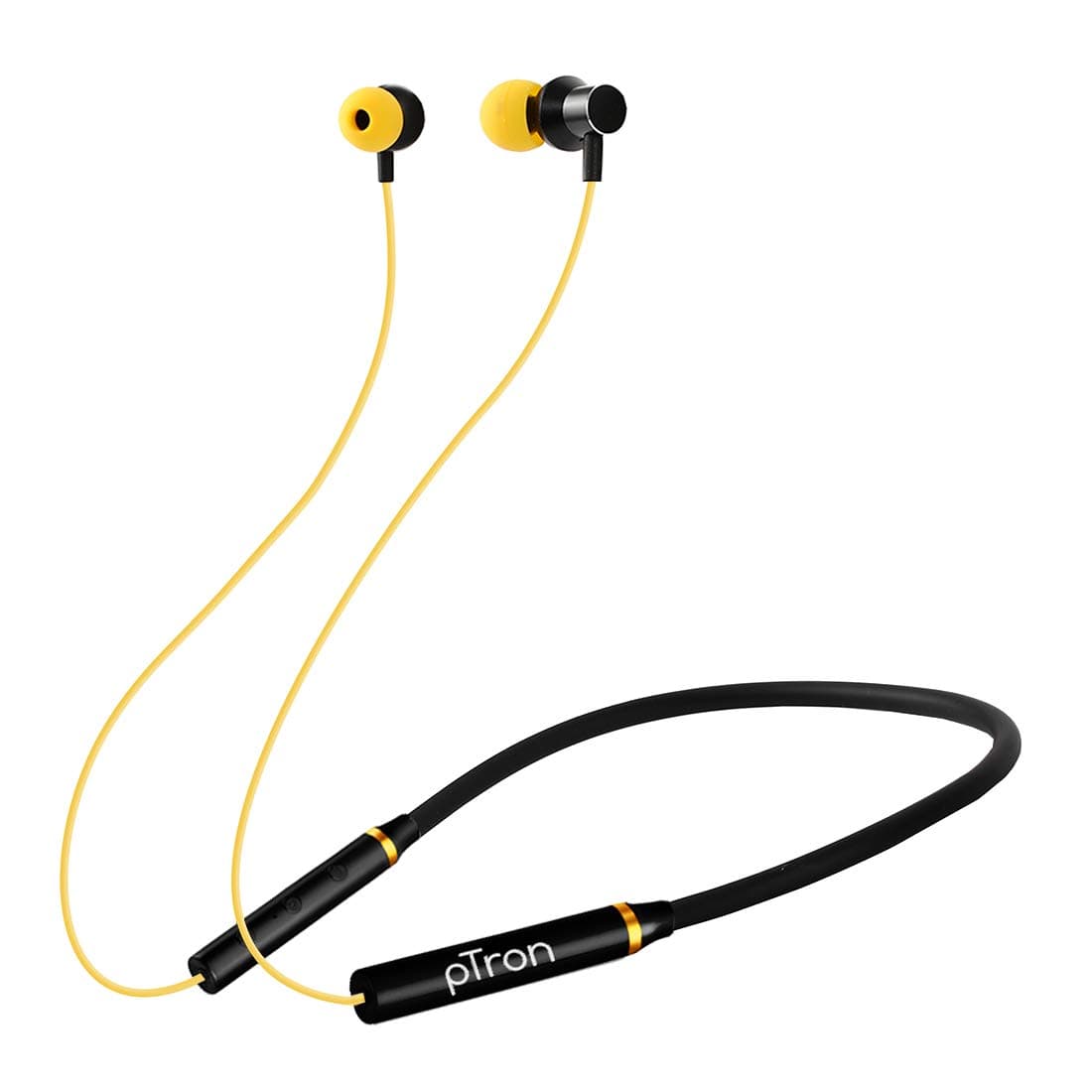 pTron Tangentbeat in-Ear Wireless Headphones w/HD Mic, Deep Bass, 10mm Drivers, Clear Calls, BT5.0, Dual Device Pairing, F...