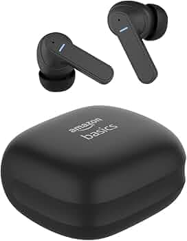 Amazon Basics True Wireless in-Ear Earbuds, Quad Mics ENC, up to 50ms Low-Latency Gaming Mode, IPX5, 25dB Active Noise Cancellation, Bluetooth 5.3, Pl...