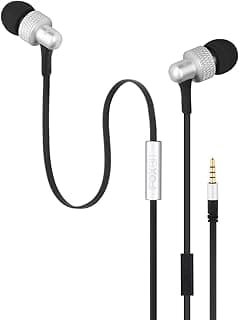 Foxbit™ FX500 in-Ear Super Explosive Bass Wired Metal Headphones with in-Built Microphone Featuring Active Noise Cancellat...