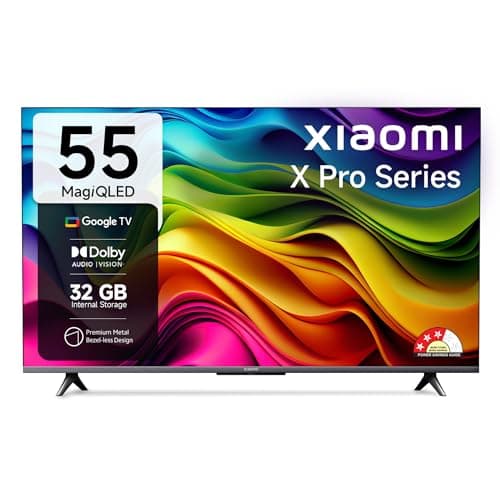 Xiaomi 138 cm (55 inches) X Pro QLED Series Smart Google TV L55MA-SIN (Black)