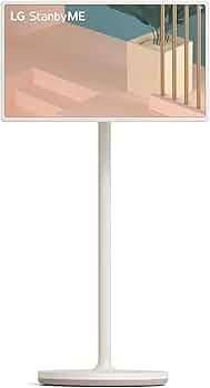 LG 68 cm (27 inches) StanbyMe Smart Portable Screen with Built-in Battery, Full Swivel Rotation & Touch Screen 27ART10AKPL (Calming Beige)