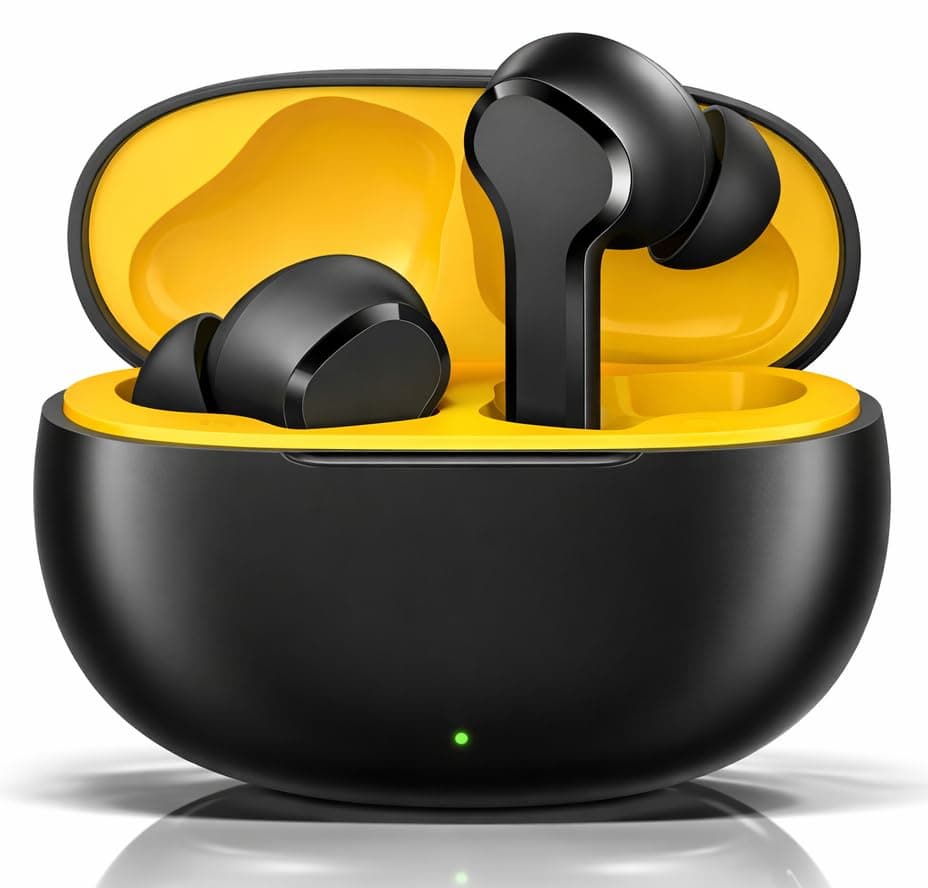 VEHOP T110 Truly Wireless in Ear Earbuds with 38Hrs Playtime, AI-ENC Mic, Bluetooth 5.4 with Low Latency Gaming, 13mm Bass Drivers, Type-C Fast Chargi...