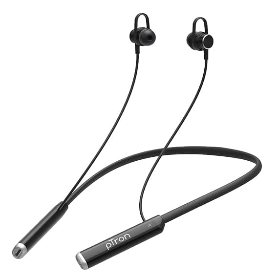 pTron Tangent Pro ENC Wireless Bluetooth 5.2 Headphones with 20Hrs Playtime, Low Latency Gaming/Music, HD Sound, Magnetic On/Off, Type-C Fast Charging