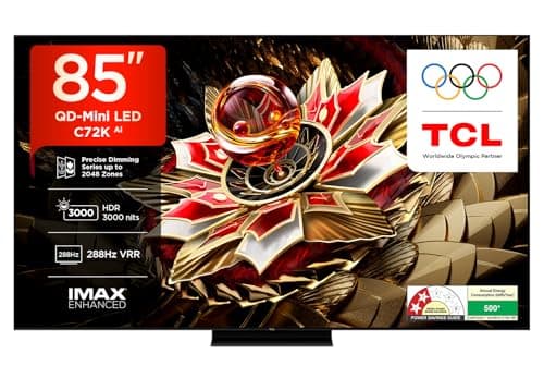 TCL 215 cm (85 inches) 4K UHD Smart QD-Mini LED Google TV 85C72K