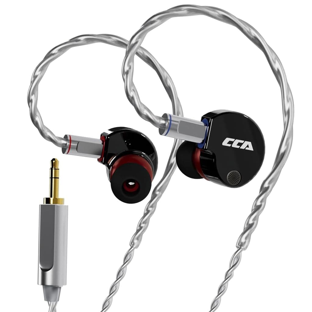 CCA Concept Kart Phoenix Dual Magnet Dynamic Driver IEMs, 10mm LCP Diaphragm, Harman-Tuned, Silver-Plated Detachable Cable, Wired in-Ear Monitors for ...