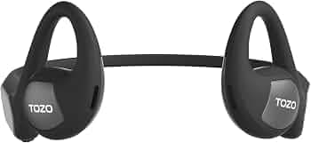 TOZO OpenReal Open Ear Headphones Bluetooth 5.3 Air Conduction Wireless Headphones Sport Earbuds with Premium Sound, Dual-Mic Call Noise Reduction Ear...