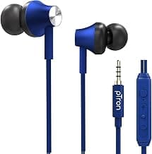 pTron Pride Evo HBE (High Bass Earphones) in-Ear Wired Headphones with in-line Mic, 10mm Powerful Driver for Hi-Fi Audio, Noise Cancelling Headset wit