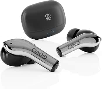 (Refurbished) GOVO GoBuds 945 ChromeX Wireless Earbuds: Bluetooth v5.3, with 52H Playtime, Quad Mic ENC, Low Latency Mode, 12mm Drivers, Rapid Charge,...