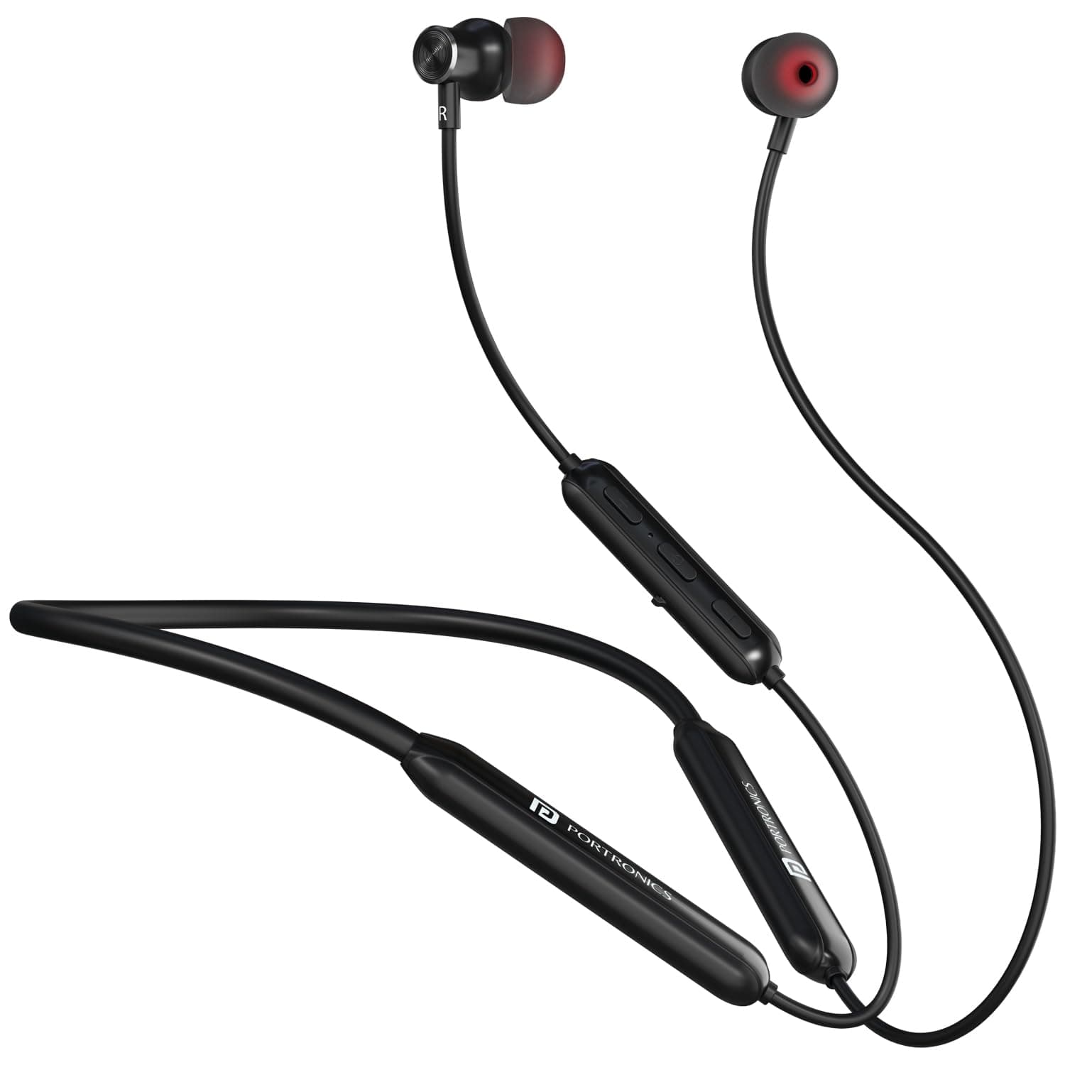 Portronics Harmonics Y2 in Ear Bluetooth Neckband with Upto 70 Hours Playtime & in Line HD Mic, Dual Pairing, Gaming/Music Mode, Low Latency, Bluetoot...