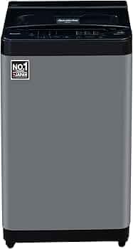 Panasonic 8 Kg Wifi Fully-Automatic Top Loading Smart Washing Machine (NA-F80CH3CRB, Charcoal Inox Grey, 2024 Model, Drynamic Spin)