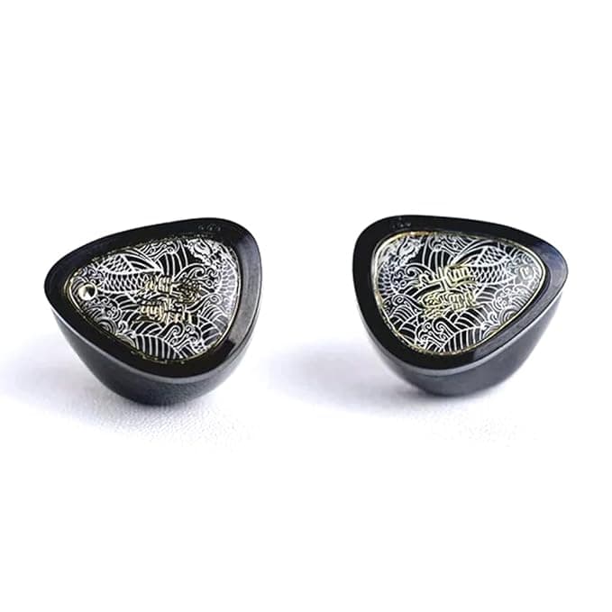 Tangzu Wan'er S.G 2 Wired IEM Earphone with Mic, 10mm PET Diaphragm Dynamic Driver In-Ear Monitor earbuds with Ergonomic Resin Housing, Detachable 0.78mm 2-Pin Silver-Plated (Black, 3.5mm, No Mic)