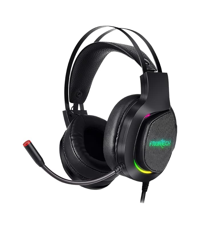FRONTECH Gaming Headphone with Full Directivity Microphone | RGB Lighting Effect | 7.1 Virtual Surround Sound | 50mm Drivers | Zero Latency | Adjustab...