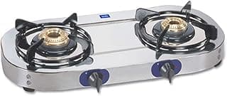 Glen 1026 SS 2 Burner Stainless Steel LPG Gas Stove