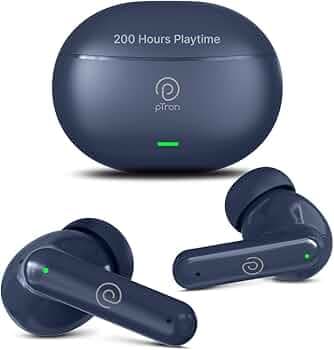 pTron Zenbuds Evo X1 Max in-Ear TWS Earbuds, 200 Hours Playtime, Emergency Power Bank, Quad Mic & TruTalk ENC for Calls, 13mm Drivers, 40ms Low Latenc...
