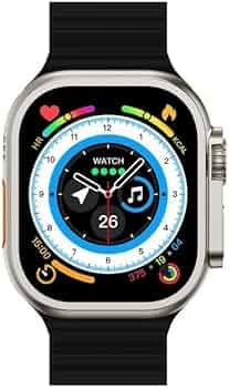 Bleaws i8 Ultra Max Unisex Smart Watch Series 8 with 2.05" HD Display Sport NFC Smartwatch Bluetooth Call Waterproof for iOS & Android (Black)