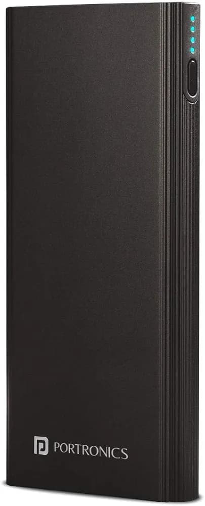 Portronics Power M 10K 10000 mAh Metal Housing Power Bank with Dual Input (Type C + Micro USB) & Triple Output (Fast Charging, 18 W with QC 3.0 & Type-C PD) Type C Cable Included