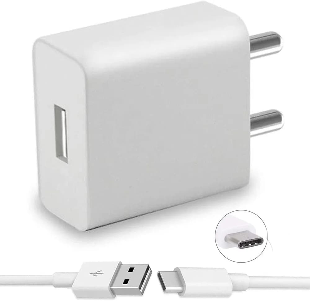 Type C Charger for Xiaomi Redmi Note 10T 5G, 10 T Charger Original Mobile Charger | Power Adapter|Fast Charger | Hi Speed Travel Charger with 1 M USB Type C USB Charging Data CableL ZD2 - White