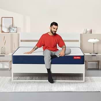duroflex LiveIn Duropedic - Doctor Recommended Orthopedic High Resilient, Memory Foam, Roll Pack 5 Inch Queen Size Medium Firm Mattress with Luxury An...