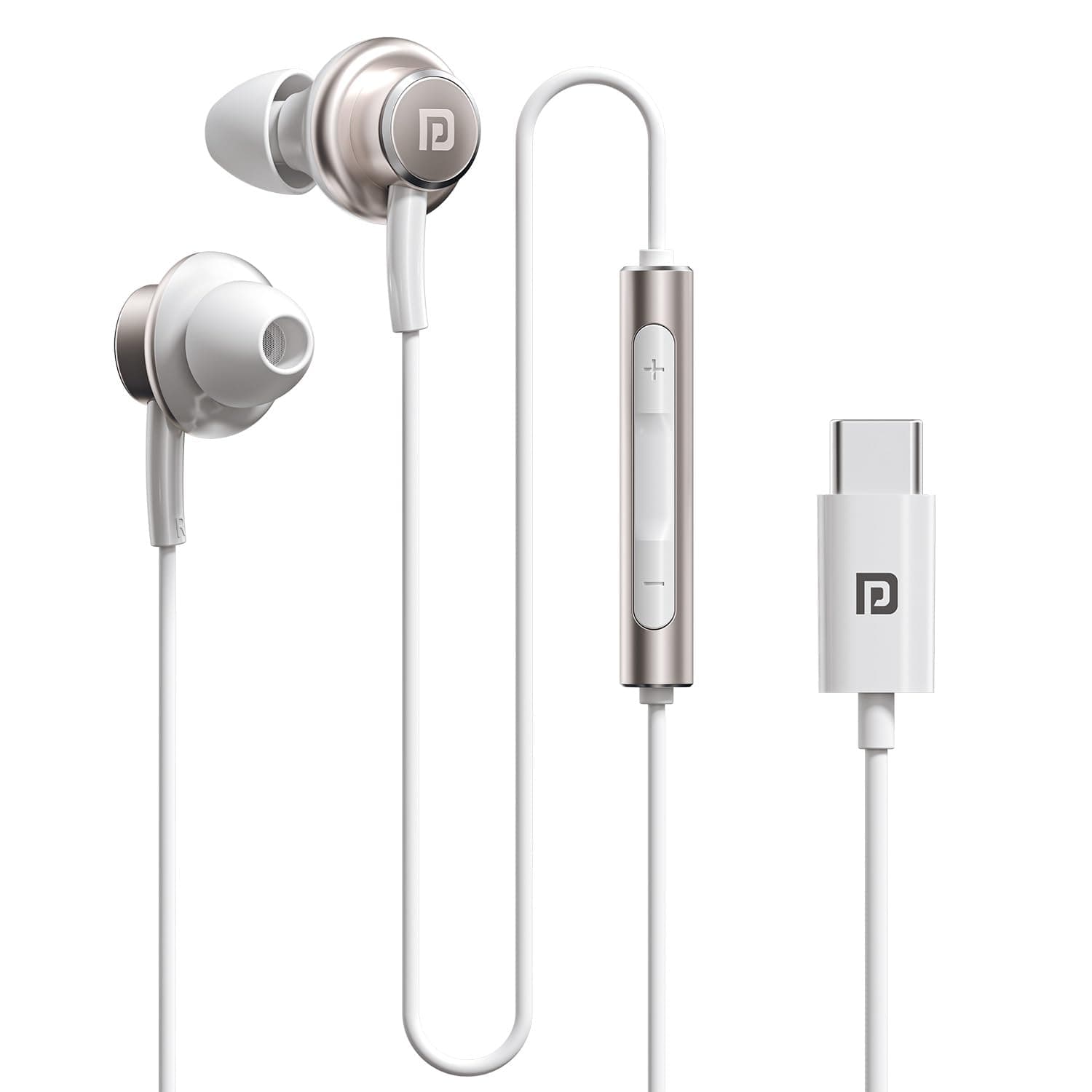 Portronics Conch Sigma C in Ear Type C Wired Earphones with in Line HD Mic, Powerful Audio, 14.2mm Driver, Unique Earbuds Design, Metal Alloy Material...