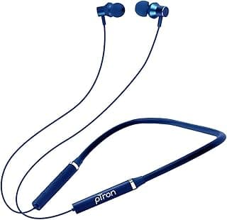 (Renewed) pTron Tangentbeat Bluetooth 5.0 Wireless Headphones with Deep Bass, Ergonomic Design, IPX4 Sweat/Waterproof Neckband, Magnetic Earbuds, Voic
