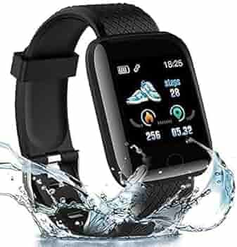 mobimint ID116 Plus Water Proof Touchscreen Smart Watch Bluetooth 1.44 HD Screen Smart Watch with Daily Activity Tracker, Heart Rate Sensor, Sleep Monitor for All Boys & Girls - Black