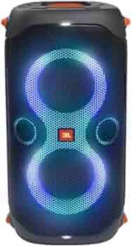 (Renewed) JBL PartyBox 110 by Harman Portable Bluetooth Party Speaker with Adjustable Bass, Dynamic Light Show, 12 Hours Playtime, IPX4 Splashproof, Guitar & Mic Inputs (160 Watt, Black)