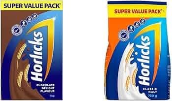 Horlicks (Chocolate flavor) 1kg Refill and Horlicks (Classic Malt) 750gm Refill