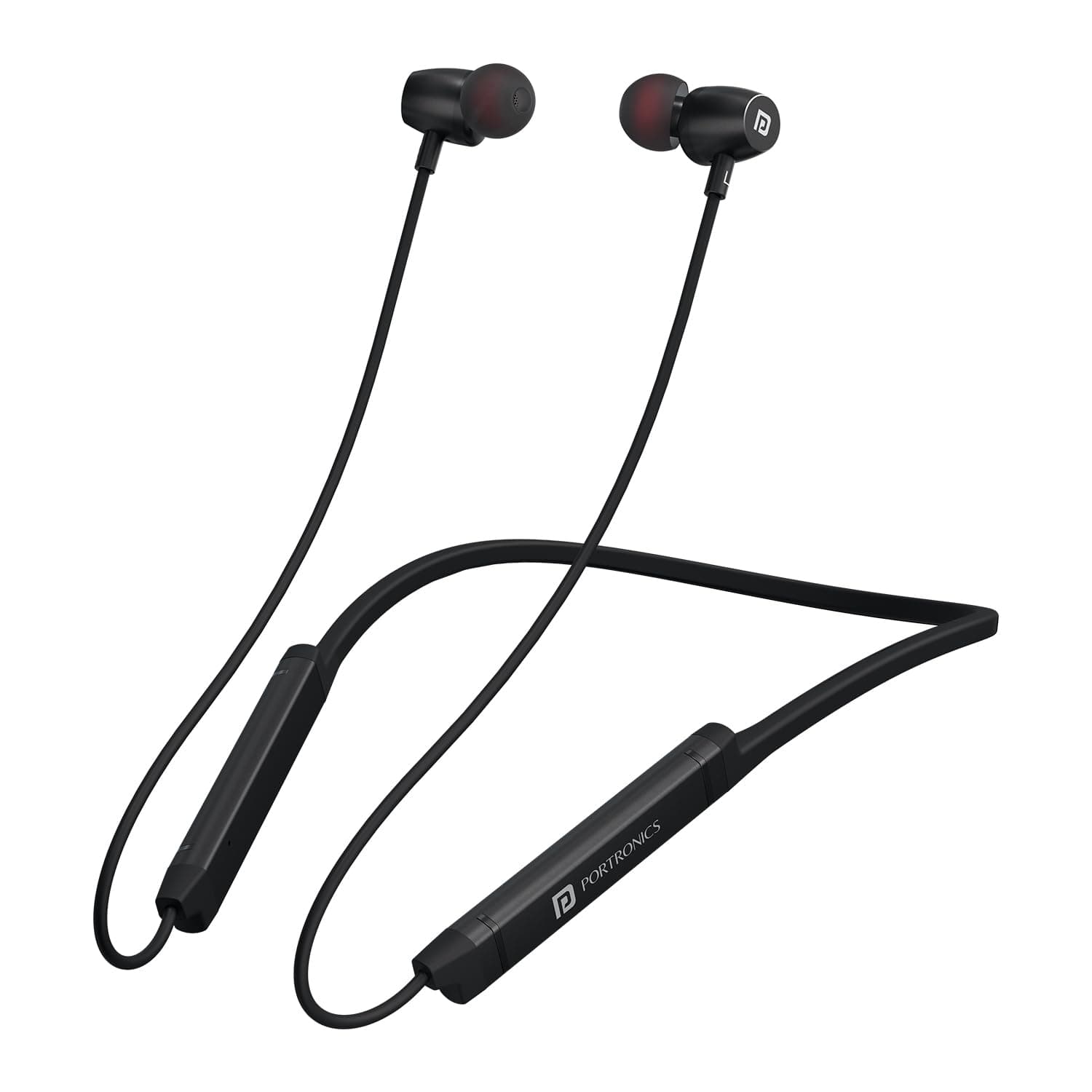 Portronics Harmonics Z9 Wireless Bluetooth in Ear Neckband with Mic, 40 Hours Playtime, Metallic Finish, BT5.3V, 10mm Dynamic Driver, Dual Pairing, Ma...