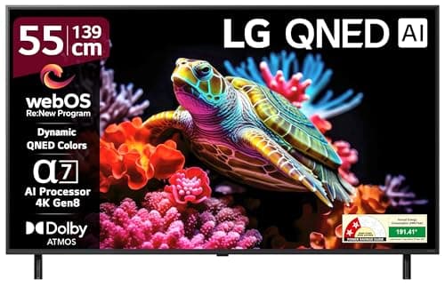 LG 139 cm (55 inches) QNED 8AA Series 4K Ultra HD Smart webOS QNED TV 55QNED8AA6A