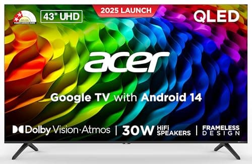 acer 109 cm (43 inches) V PRO Series 4K Ultra HD Smart QLED Google TV AR43QDQGR2851AD
