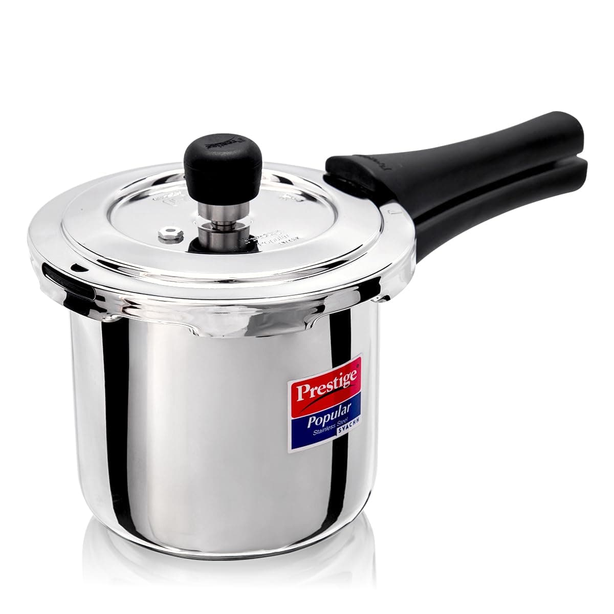 Prestige Popular Svachh Stainless Steel Outer Lid Pressure Cooker 2.0 L, 2 Liter