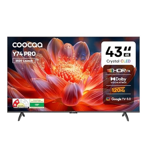 coocaa Frameless 108 cm (43 inch) Frameless QLED Ultra Smart Google TV 43Y74 Pro